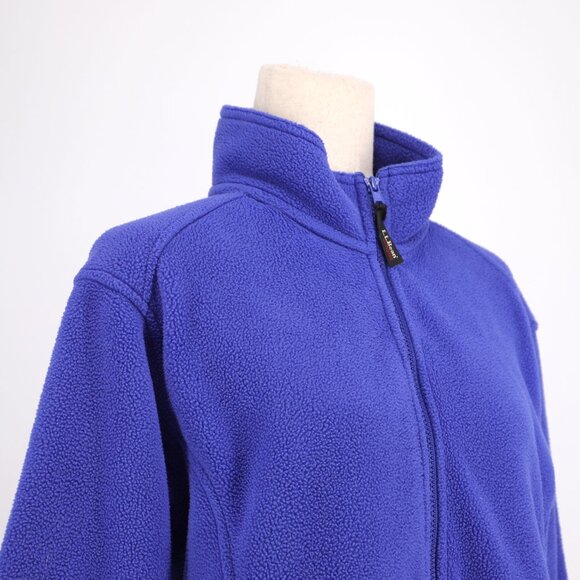 L.L.BEAN OUTDOORS VINTAGE Women's Zip-Up Fleece Jacket Purple/Blue Size MP - Picture 3 of 8